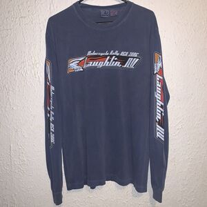 Vintage 2006 Laughlin Nevada River Run Motorcycle Rally Biker Long Sleeve Shirt